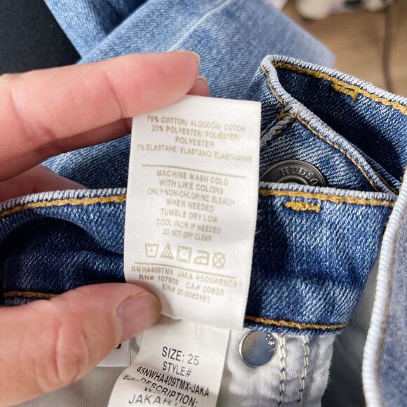 New Hudson Womens 25 Blair High Rise Skinny Ankle Jeans Jakarta Medium Wash - Picture 12 of 14